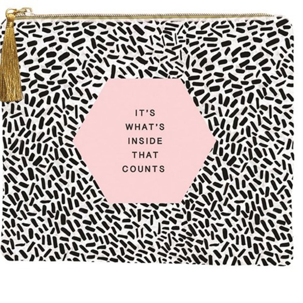 It's What's Inside That Counts Pouch NWT